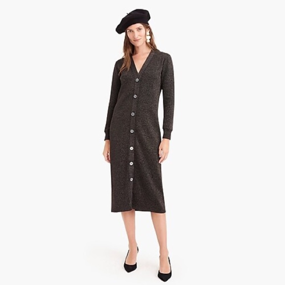 J. Crew sparkle fitted cardigan dress - XS